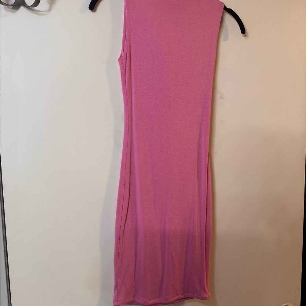 Pink Sleeveless Maxi Dress